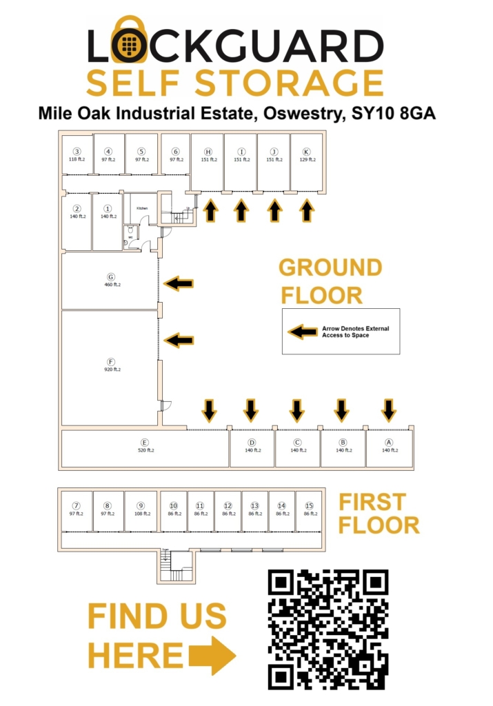 LockGuard Layout Plan with int ext areas identified LockGuard Layout